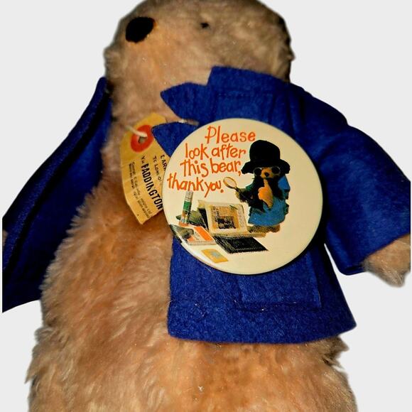 Paddington Bear Beanie Vintage Original Gabrielle Designs 1977 Collectible Rare - Picture 2 of 12